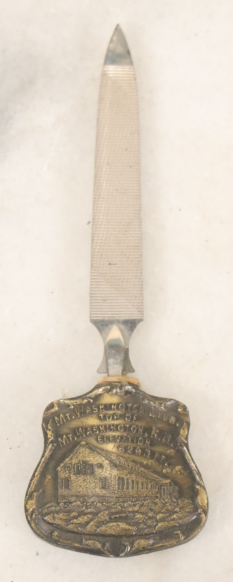 Lot 064 - Antique Souvenir Nail File From Jacob's Ladder, Mount Washington Railroad, And The Mount Washington Club, White Mountains, New Hampshire