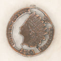Lot 066 - Antique "Hobo Nickel" Cut Out Coin Made From An 1864 "Indian Head Cent," Originally Had Pendant Loop