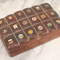 Lot 069 - Vintage Leather Keepsake Box Specially Made For The Swedish American Line, Ocean Liner Souvenir