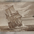 Lot 071 - Antique 1910 Calendar Tile Featuring The Mayflower Arriving In Provincetown Harbor, Advertisement For James McDuffee & Stratton Co., Pottery And Glass Merchants, Boston