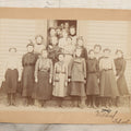 Lot 076 - Antique Boarded Photograph Of School Children At Mildred School, Mostly Teenagers, Clarence N. Trefry Photographer, Haverhill, Massachusetts