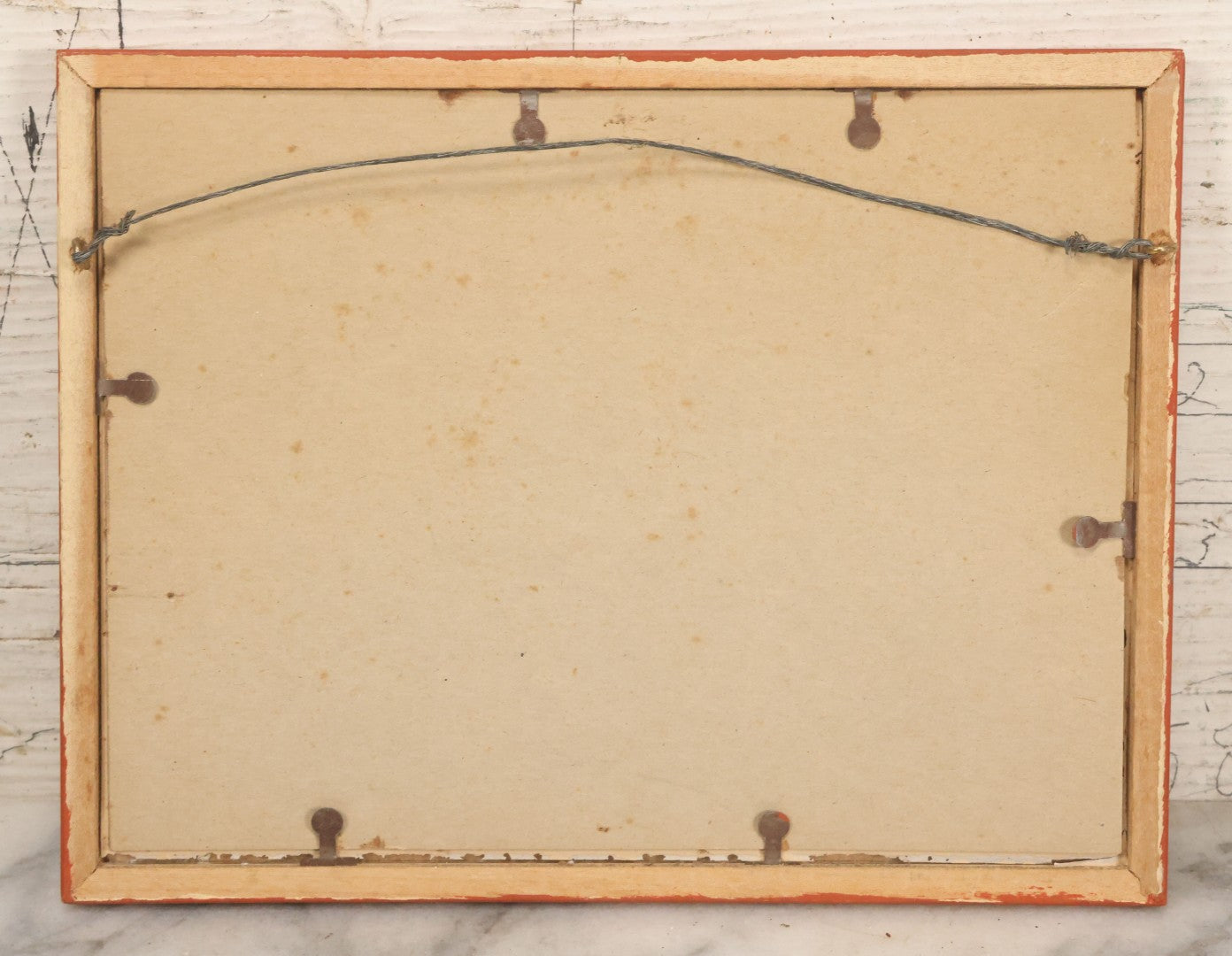 Lot 077 - Antique Framed Photograph Of A Woman On Horseback, Sitting Side Saddle, In Red Frame, 8-3/4" x 6-3/4"