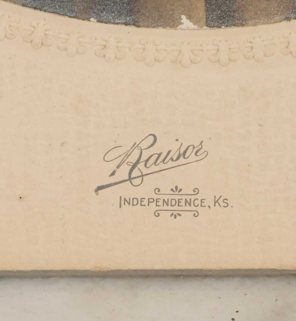 Lot 079 - Antique Boarded Photograph Of Three Men In Bowler Hats, Raisor, Photographer, Independence, Kansas