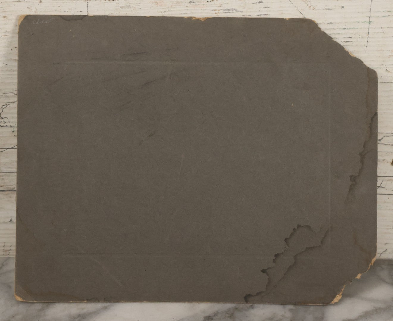 Lot 080 - Antique Boarded Occupational Photograph Of The Interior Of A General Store With Four Men In Frame, Many Products, Advertisements, Note Corner Losses