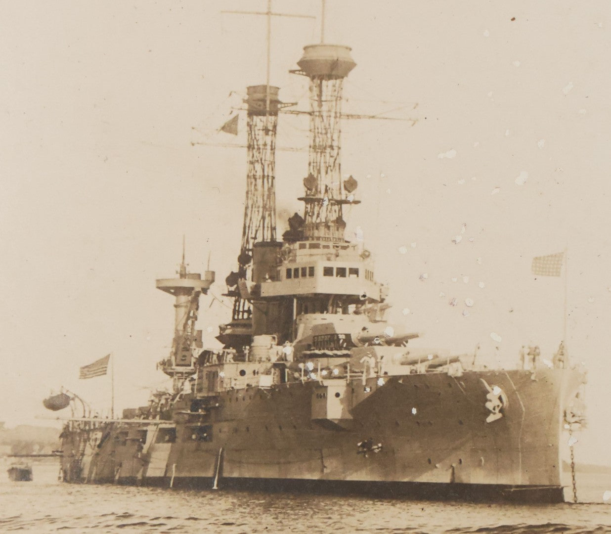 Lot 085 - Antique Unmounted Photograph Of The U.S.S. Florida, Halifax, Canada, 1922