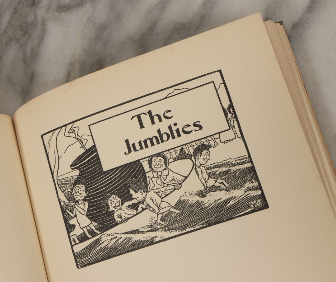 Lot 088 - "The Jumbles And Other Nonsense Verses" Antique Illustrated Children's Book By Edward Lear With Drawings By L. Leslie Brooke, Frederick Warne And Co. Publishers, London, New York, Printed In Great Britain, Circa 1905