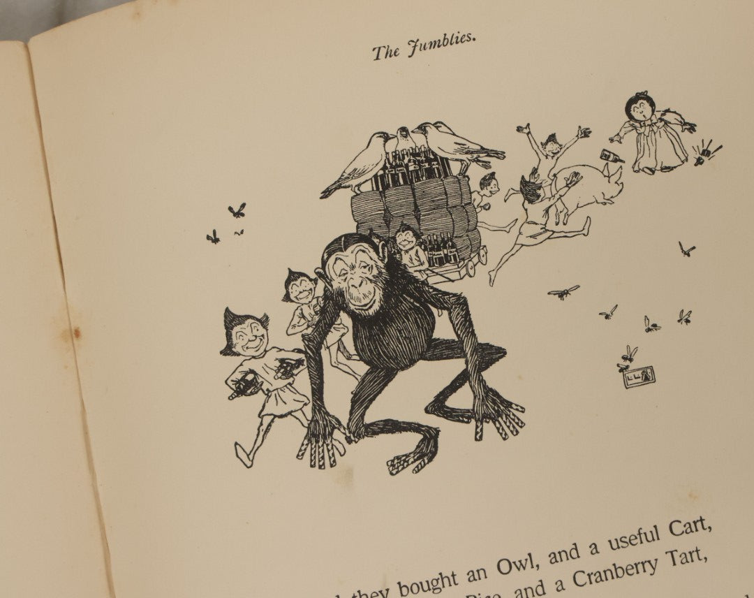 Lot 088 - "The Jumbles And Other Nonsense Verses" Antique Illustrated Children's Book By Edward Lear With Drawings By L. Leslie Brooke, Frederick Warne And Co. Publishers, London, New York, Printed In Great Britain, Circa 1905