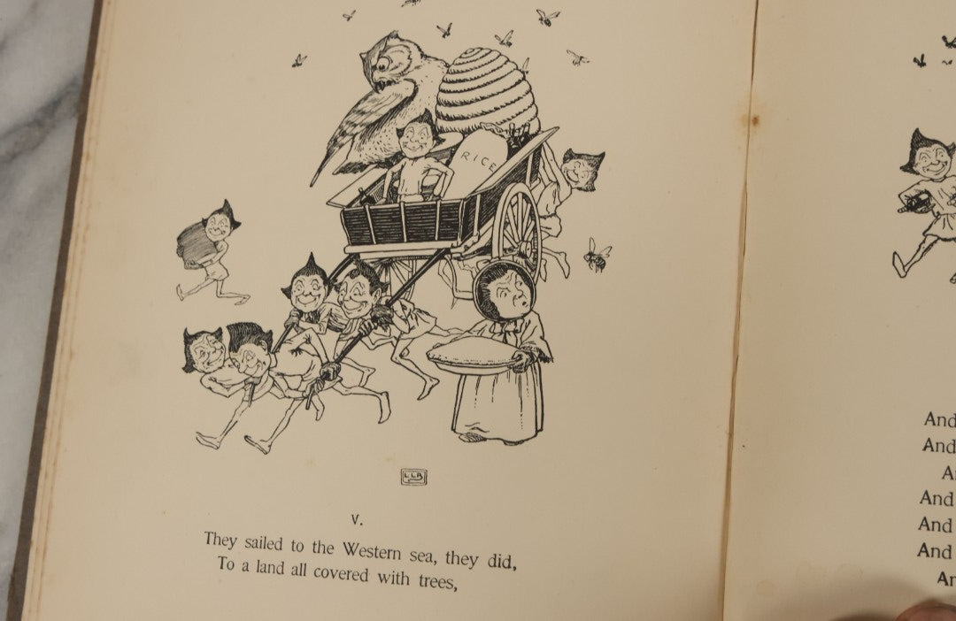 Lot 088 - "The Jumbles And Other Nonsense Verses" Antique Illustrated Children's Book By Edward Lear With Drawings By L. Leslie Brooke, Frederick Warne And Co. Publishers, London, New York, Printed In Great Britain, Circa 1905