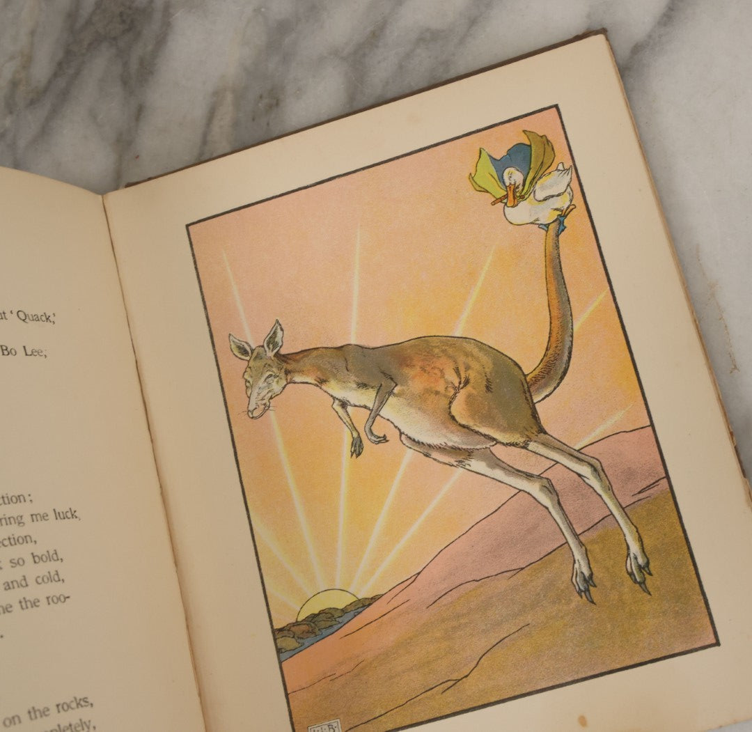 Lot 088 - "The Jumbles And Other Nonsense Verses" Antique Illustrated Children's Book By Edward Lear With Drawings By L. Leslie Brooke, Frederick Warne And Co. Publishers, London, New York, Printed In Great Britain, Circa 1905