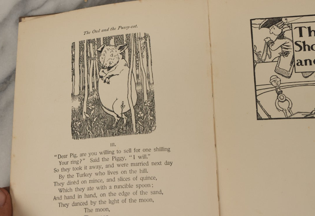 Lot 088 - "The Jumbles And Other Nonsense Verses" Antique Illustrated Children's Book By Edward Lear With Drawings By L. Leslie Brooke, Frederick Warne And Co. Publishers, London, New York, Printed In Great Britain, Circa 1905