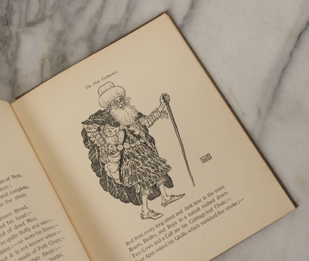 Lot 088 - "The Jumbles And Other Nonsense Verses" Antique Illustrated Children's Book By Edward Lear With Drawings By L. Leslie Brooke, Frederick Warne And Co. Publishers, London, New York, Printed In Great Britain, Circa 1905