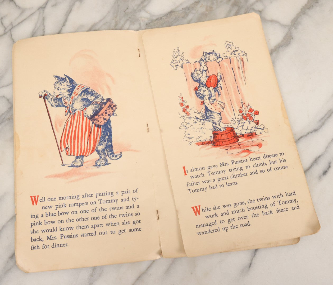Lot 089 - "What Happened To Tommy" Vintage Illustrated Children's Book By Frances Brundage, No. 29,  Made In U.S.A., Note Various Wear, Loosening Pages