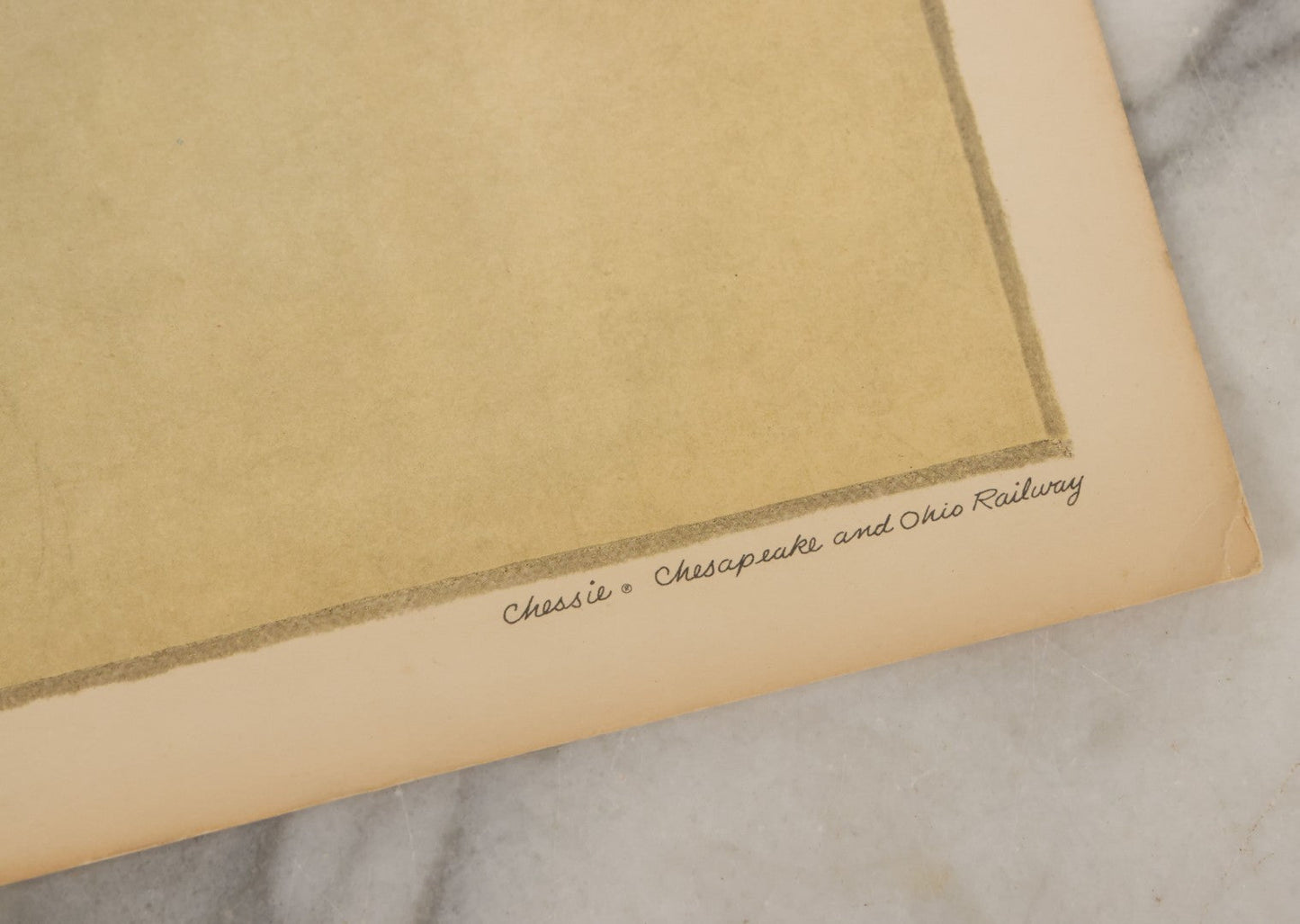 Lot 091 - Pair Of Vintage Chessie The Cat Prints, Mascot Of Chesapeake And Ohio Railway, Unframed