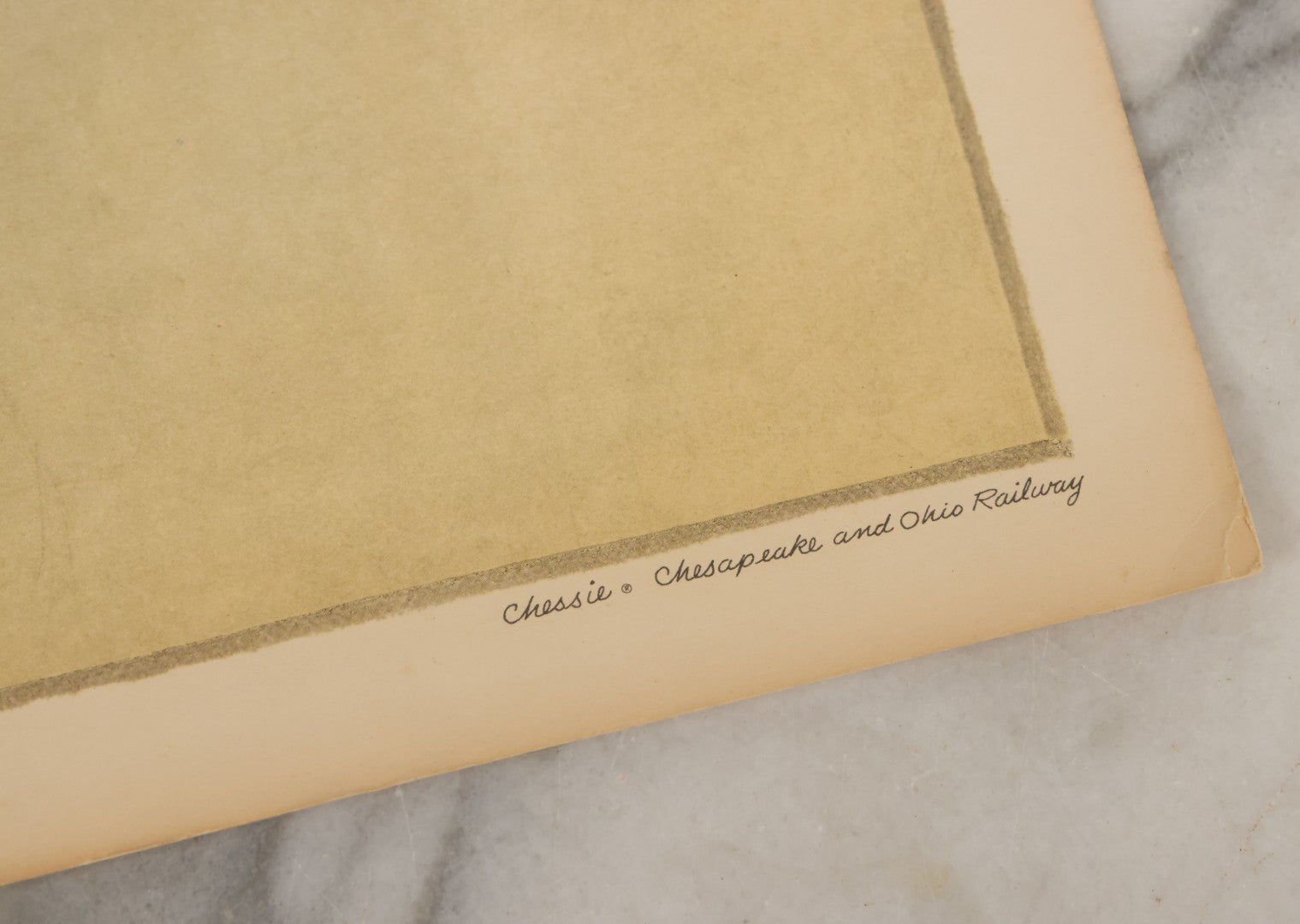 Lot 091 - Pair Of Vintage Chessie The Cat Prints, Mascot Of Chesapeake And Ohio Railway, Unframed