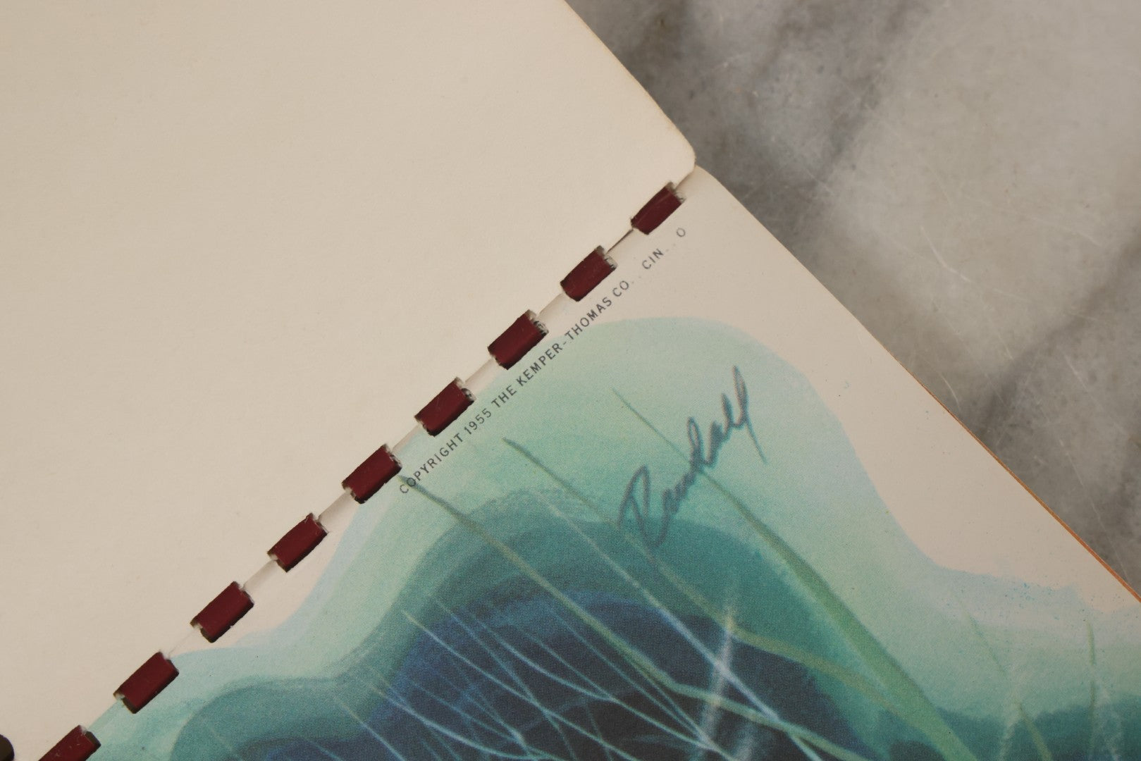 Lot 097 - Vintage 1956 Pin-Up Partial Calendar With Risque Women, Illustrations By Bill Randall, Copyright 1955, The Kemper-Thomas Co., Cincinnati, Ohio, Note Calendar Cut Out, Various Losses