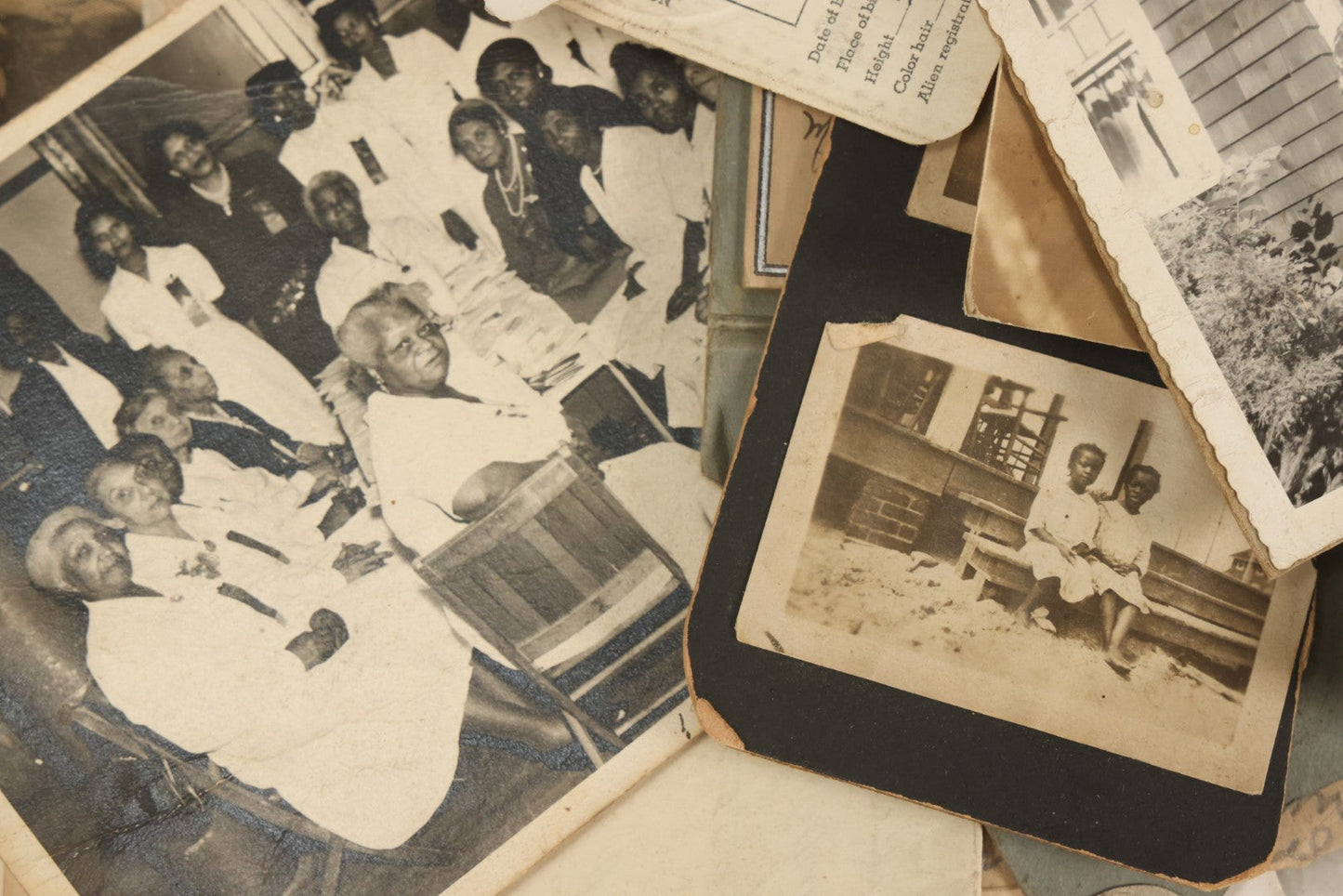 Lot 002 - Important Early 20th Century African American History Archival Collection Of Photographs And Ephemera, Of Family Of Mr. And Mrs. James E. Biggs, Including Anniversary Invitation Lists, Dozens Of Photos, Memorial Card, And More