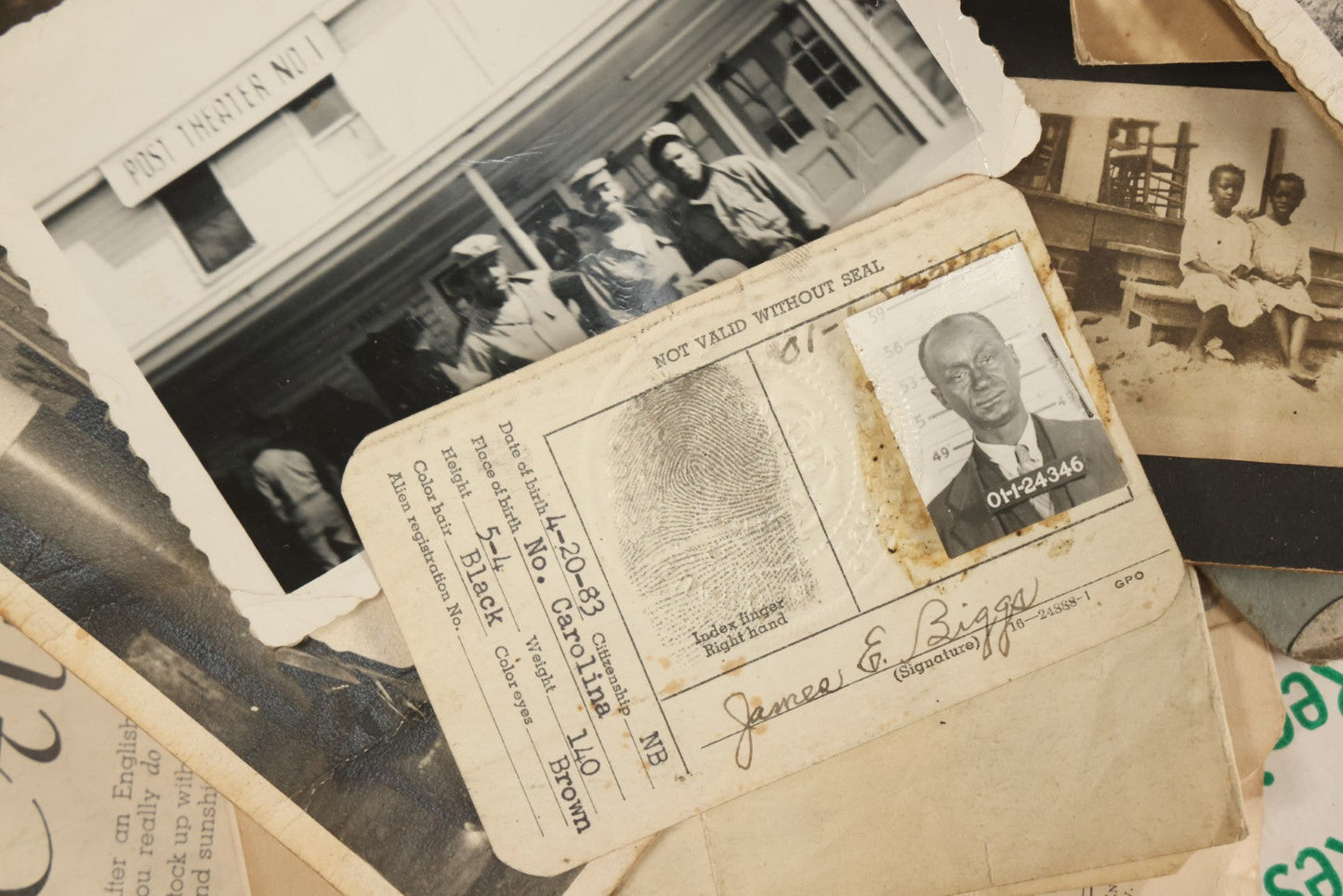 Lot 002 - Important Early 20th Century African American History Archival Collection Of Photographs And Ephemera, Of Family Of Mr. And Mrs. James E. Biggs, Including Anniversary Invitation Lists, Dozens Of Photos, Memorial Card, And More