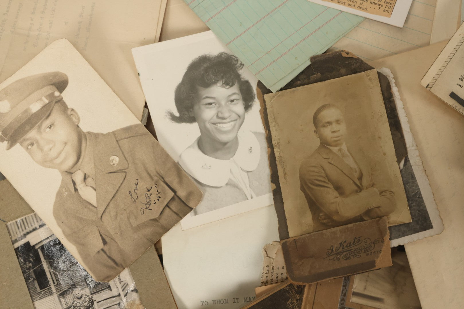 Lot 002 - Important Early 20th Century African American History Archival Collection Of Photographs And Ephemera, Of Family Of Mr. And Mrs. James E. Biggs, Including Anniversary Invitation Lists, Dozens Of Photos, Memorial Card, And More