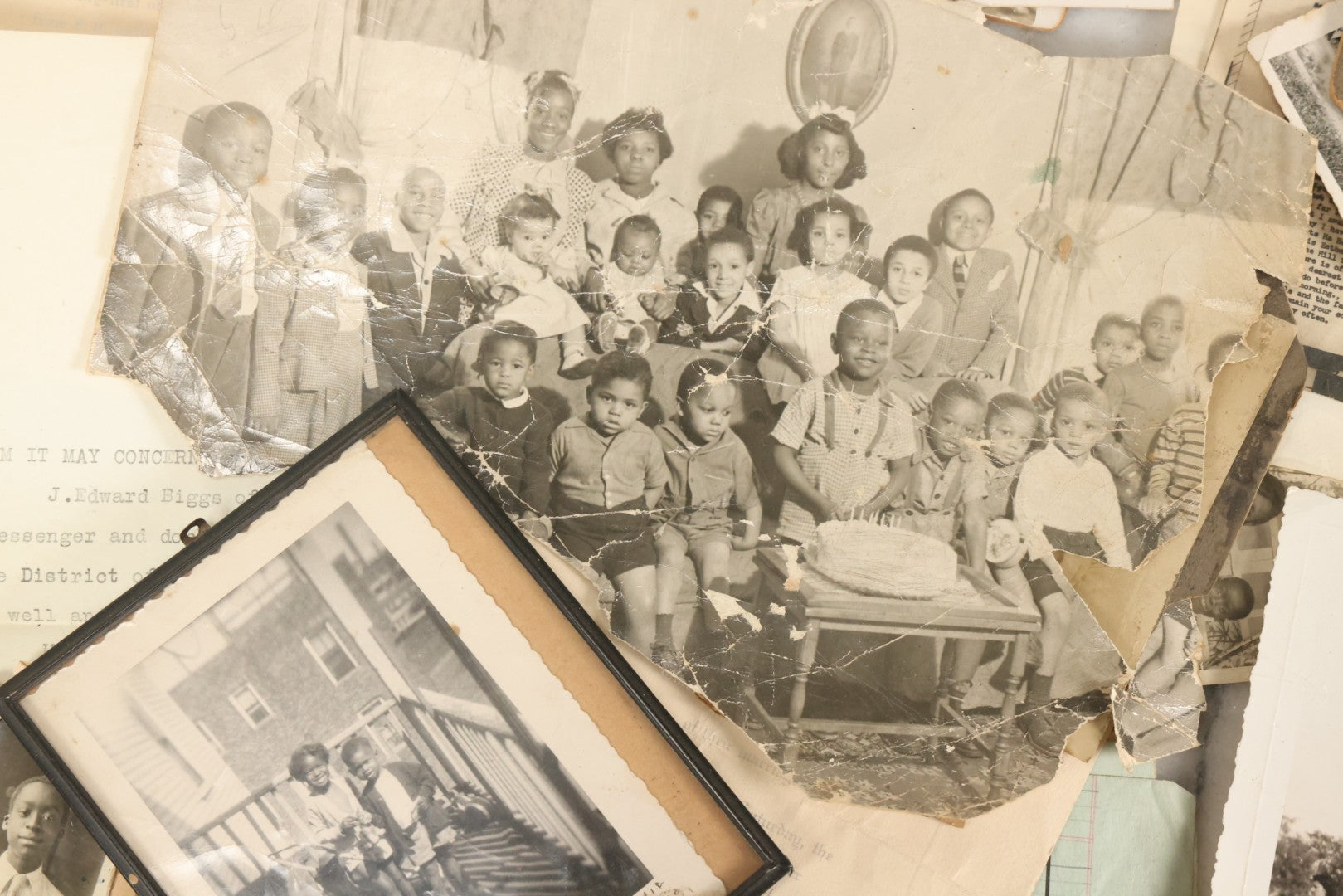 Lot 002 - Important Early 20th Century African American History Archival Collection Of Photographs And Ephemera, Of Family Of Mr. And Mrs. James E. Biggs, Including Anniversary Invitation Lists, Dozens Of Photos, Memorial Card, And More