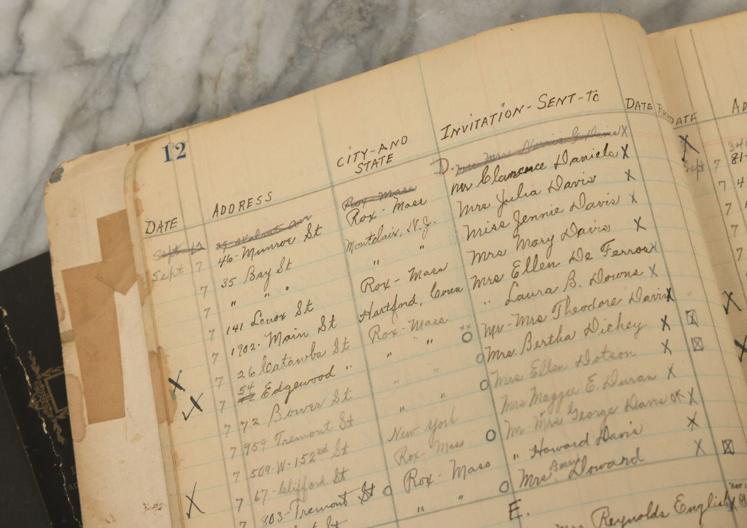 Lot 002 - Important Early 20th Century African American History Archival Collection Of Photographs And Ephemera, Of Family Of Mr. And Mrs. James E. Biggs, Including Anniversary Invitation Lists, Dozens Of Photos, Memorial Card, And More