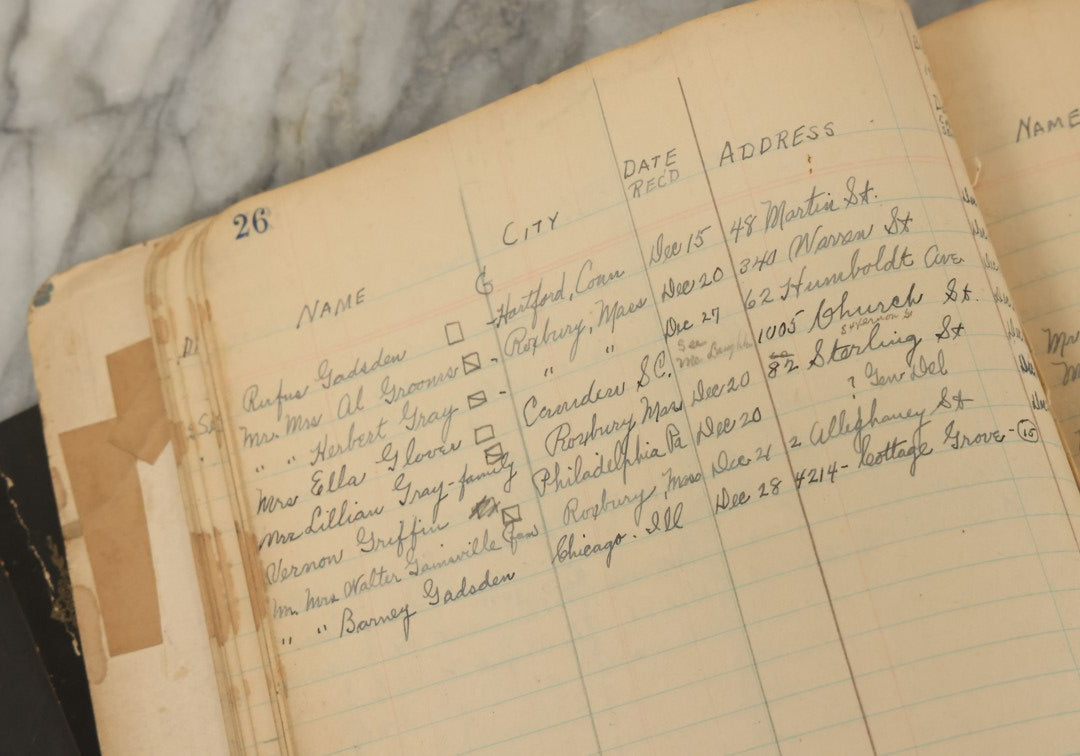 Lot 002 - Important Early 20th Century African American History Archival Collection Of Photographs And Ephemera, Of Family Of Mr. And Mrs. James E. Biggs, Including Anniversary Invitation Lists, Dozens Of Photos, Memorial Card, And More