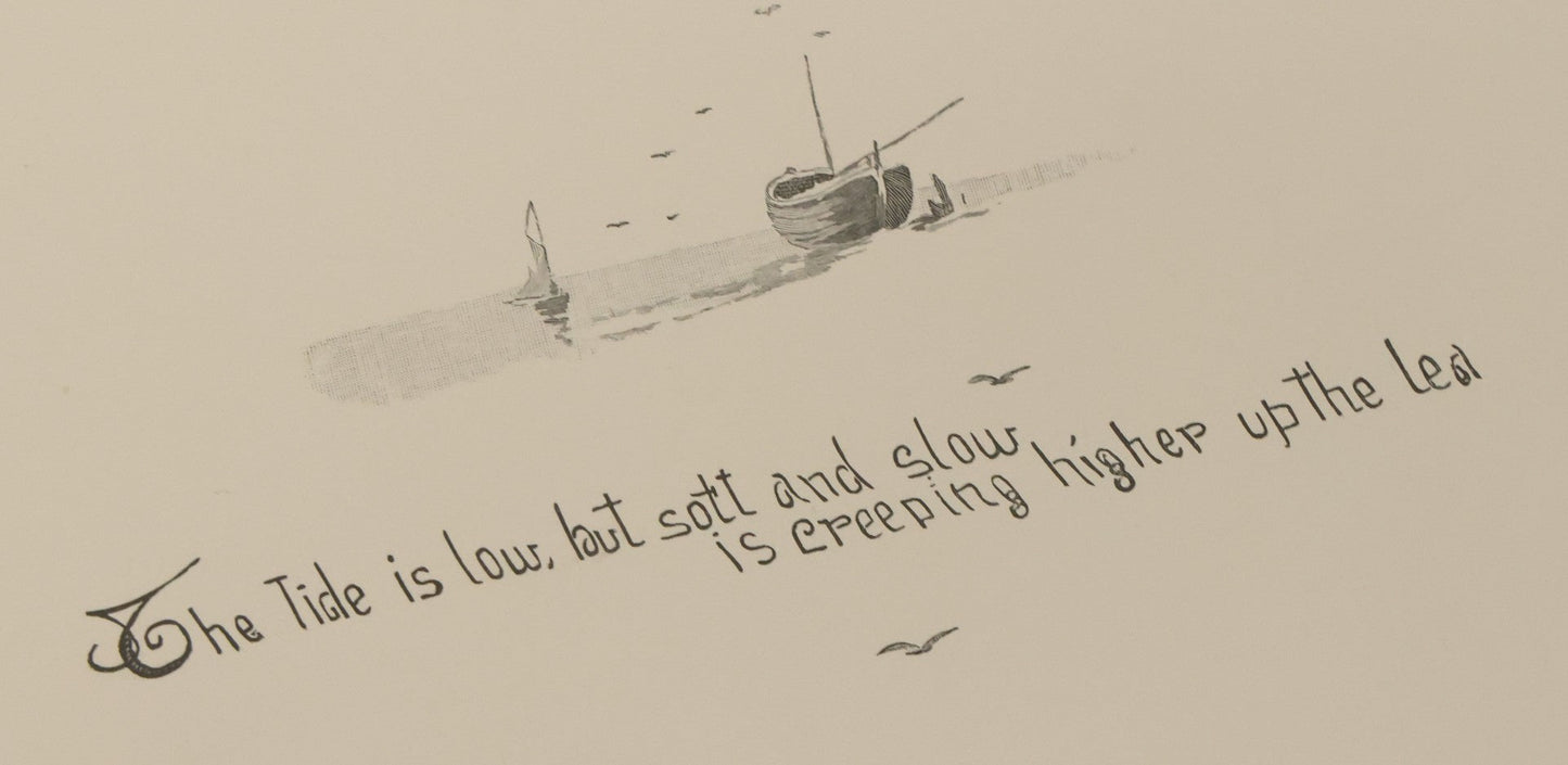 Lot 141 - "Summerland" Antique Illustrated Poetry Book By Margaret MacDonald Pullman, Profusely Illustrated With Nature Scenes, Butterflies, Etc. Copyright 1890 By Lee Ann Shepherd, Note Binding Loosening