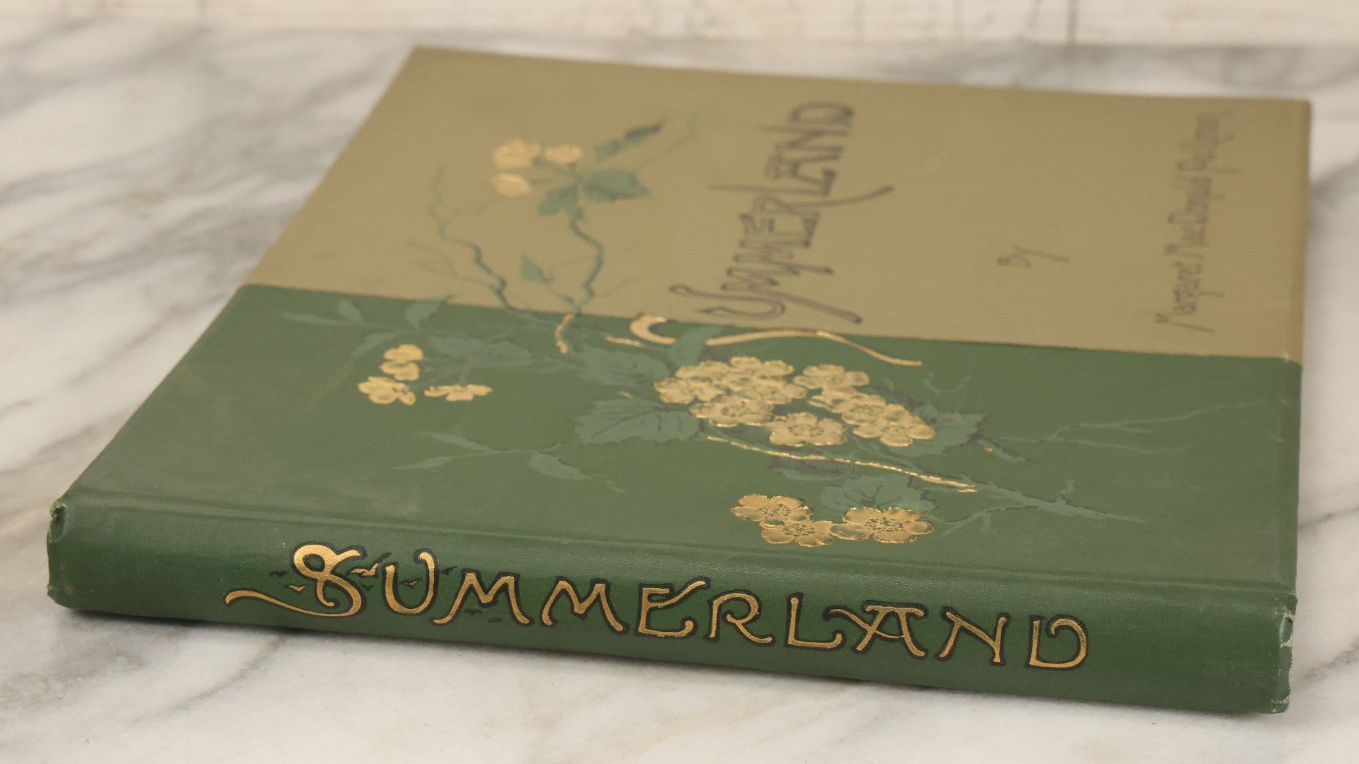 Lot 141 - "Summerland" Antique Illustrated Poetry Book By Margaret MacDonald Pullman, Profusely Illustrated With Nature Scenes, Butterflies, Etc. Copyright 1890 By Lee Ann Shepherd, Note Binding Loosening