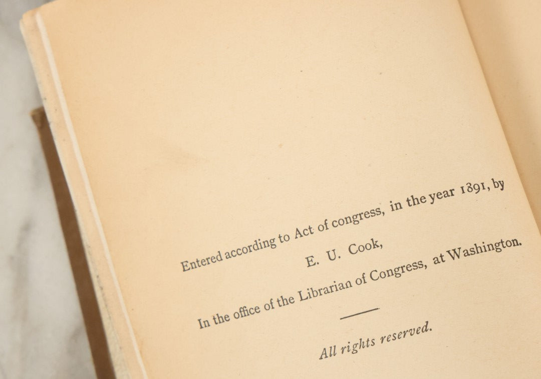 Lot 144 - "The First Mortgage" Antique Religious Poetry Book By E.U. Cook Fully Illustrated By Gustave Dore, Rhodes And McClure Publishing Co, Chicago 1895