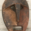 Lot 012 - Vintage Faux-Primitive African Export Mask, Hand Carved Wood, Applied Patina Finish, Fishing Line Hanger