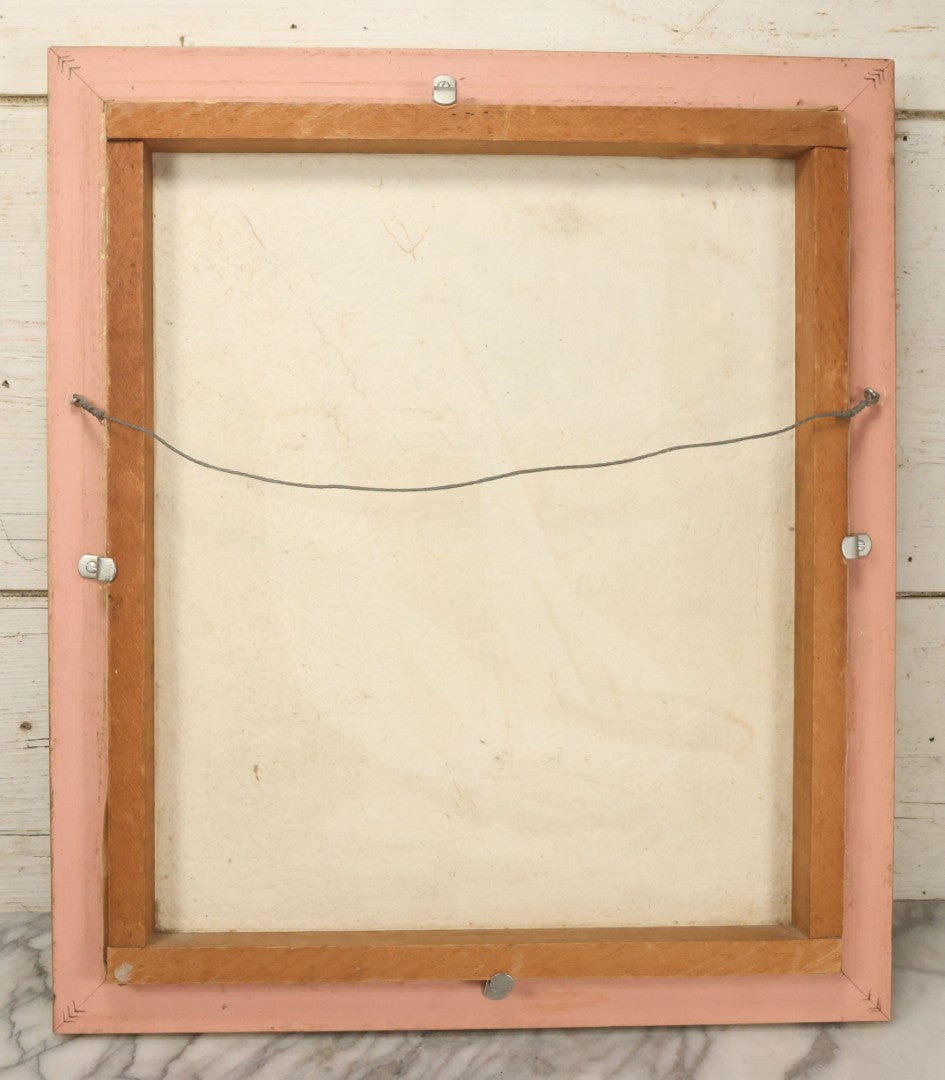 Lot 031 - Vintage Oil On Canvas Painting Of A Sailboat Race, Titled "Racing" Lower Left, Artist Signed C.E. Holmes, Dated 1933, Note Varnish Staining And Minor Losses, In Frame, 18-3/4" x 21-3/4"