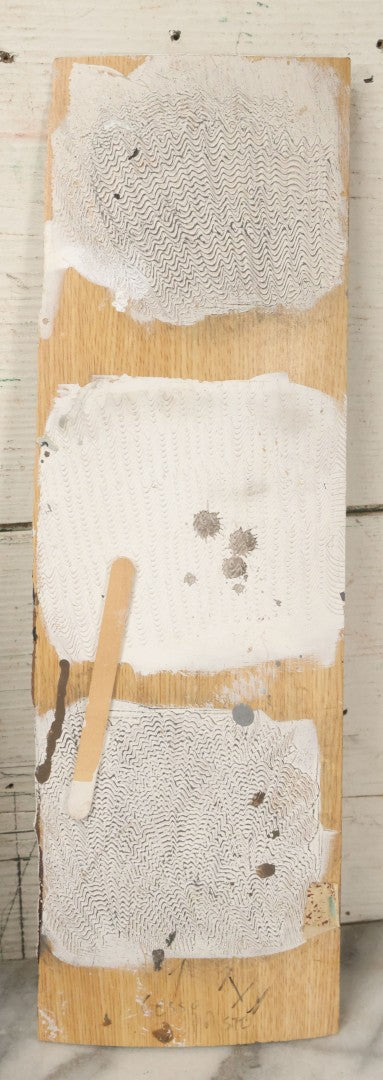 Lot 036 - Grouping Of Five Vintage Wood Paint Test Panels Used By Painter Of Duck Decoys, Circa 1995-2005, As Found 