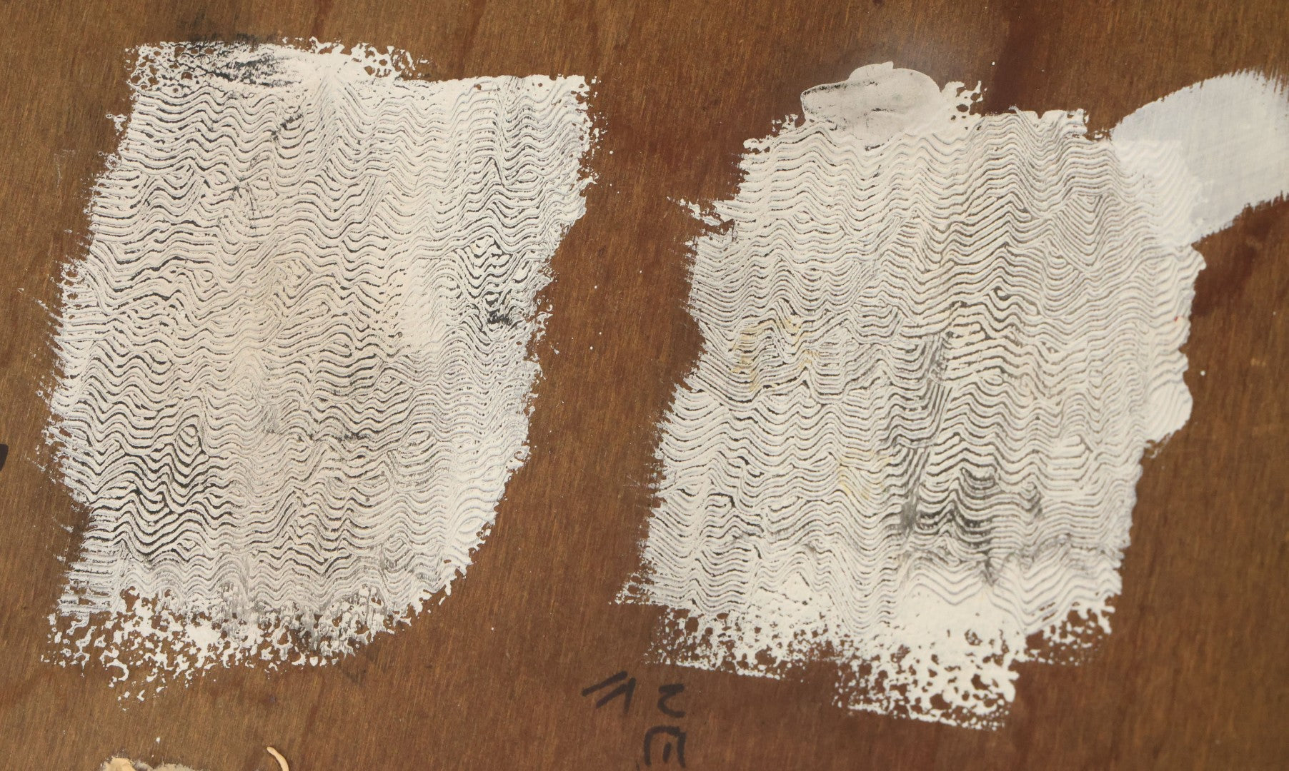 Lot 036 - Grouping Of Five Vintage Wood Paint Test Panels Used By Painter Of Duck Decoys, Circa 1995-2005, As Found 