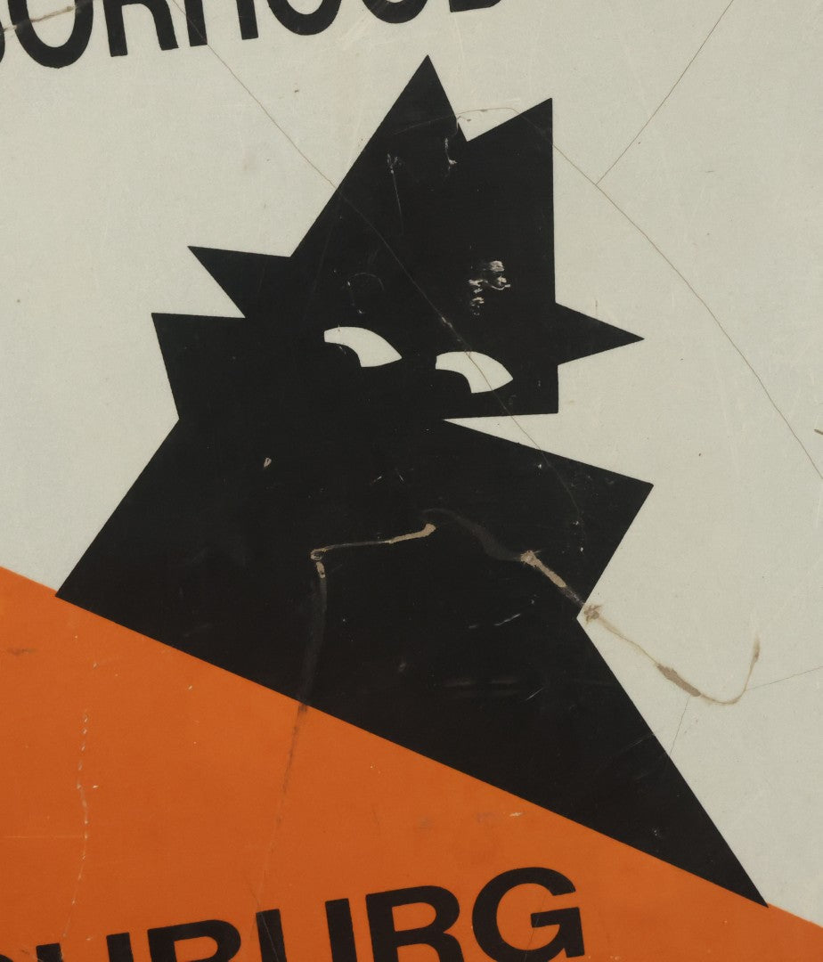 Lot 046 - Vintage Neighborhood Crime Watch Fitchburg Police Road Sign With Boris The Burglar Character, Metal Sign, 18" x 24"