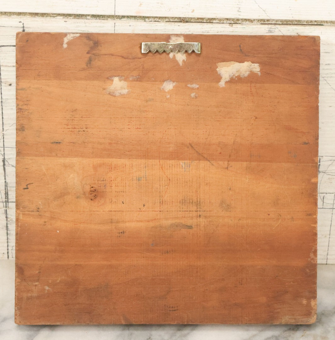 Lot 047 - Vintage Circus Poster Print Block Stamp With Clown "All New Acts", With Sawtooth Hanger, 9" x 8-1/2"