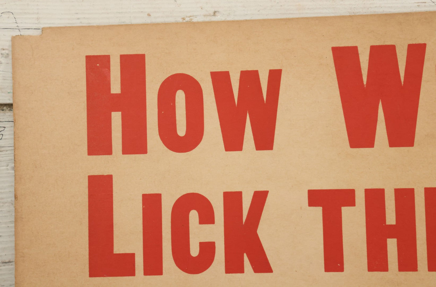 Lot 051 - Vintage WWII Screen Printed Anti-Japanese Propaganda Poster On Cardstock, By Buck Printing Co., Boston, Massachusetts, Advertising An Article By Austen Lake, Note Wear, 19-1/4" x 11-1/4"