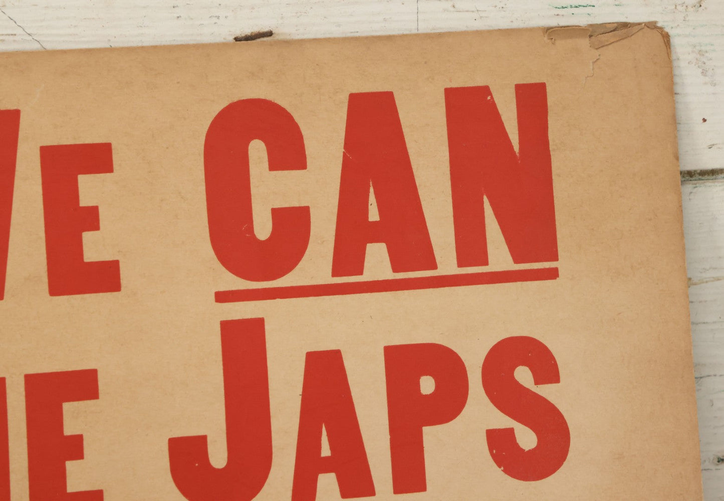 Lot 051 - Vintage WWII Screen Printed Anti-Japanese Propaganda Poster On Cardstock, By Buck Printing Co., Boston, Massachusetts, Advertising An Article By Austen Lake, Note Wear, 19-1/4" x 11-1/4"