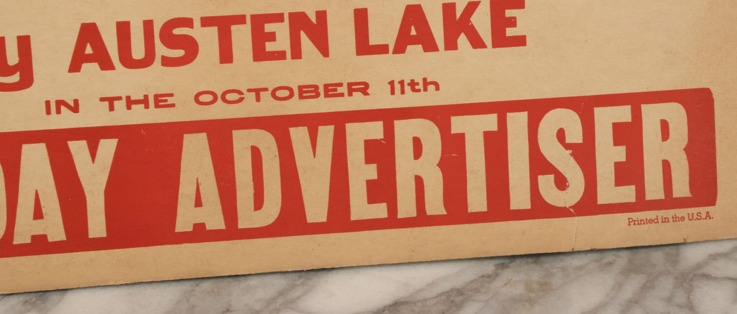 Lot 051 - Vintage WWII Screen Printed Anti-Japanese Propaganda Poster On Cardstock, By Buck Printing Co., Boston, Massachusetts, Advertising An Article By Austen Lake, Note Wear, 19-1/4" x 11-1/4"