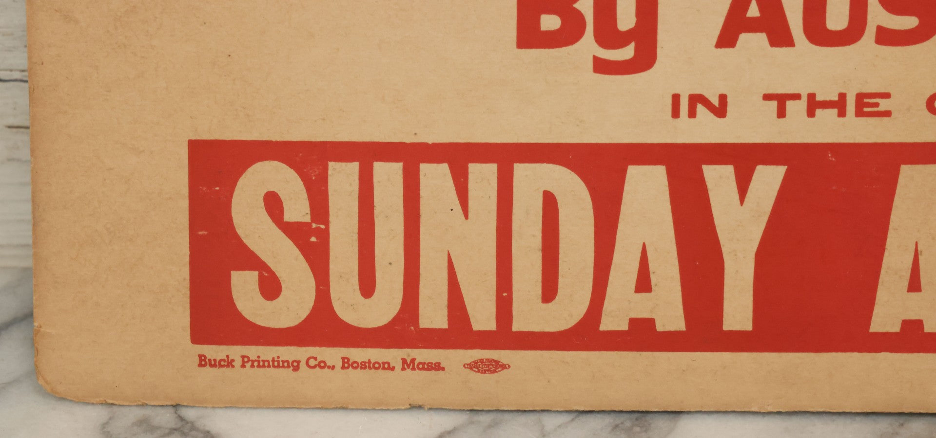 Lot 051 - Vintage WWII Screen Printed Anti-Japanese Propaganda Poster On Cardstock, By Buck Printing Co., Boston, Massachusetts, Advertising An Article By Austen Lake, Note Wear, 19-1/4" x 11-1/4"