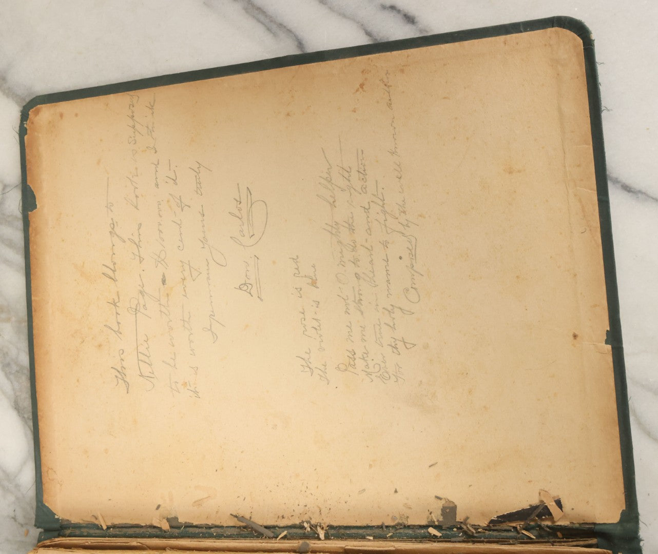 Lot 052 - Antique Victorian Trade Card And Die Cut Scrapbook Album, Presented To Nellie Gibson By Her Teacher, Boston, Christmas 1885, With 95+ Pieces (All Pages Pictured)