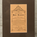 Lot 057 - Antique Pease's Vegetable Hair Renewer, Snake Oil Medicine Directions Insert, J.W. Pease Proprietor, Nashua, New Hampshire, Matted And Shrink Wrapped