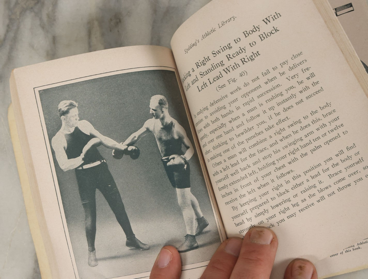 Lot 058 - "Spalding's Athletic Library No. 25B, Boxing, Complete Illustrated Instructions In The Art Of Self Defense", Vintage Boxing Booklet, With Many Photographs And Illustrations, Copyright 1926 By American Sports Publishing Co., Note Wear