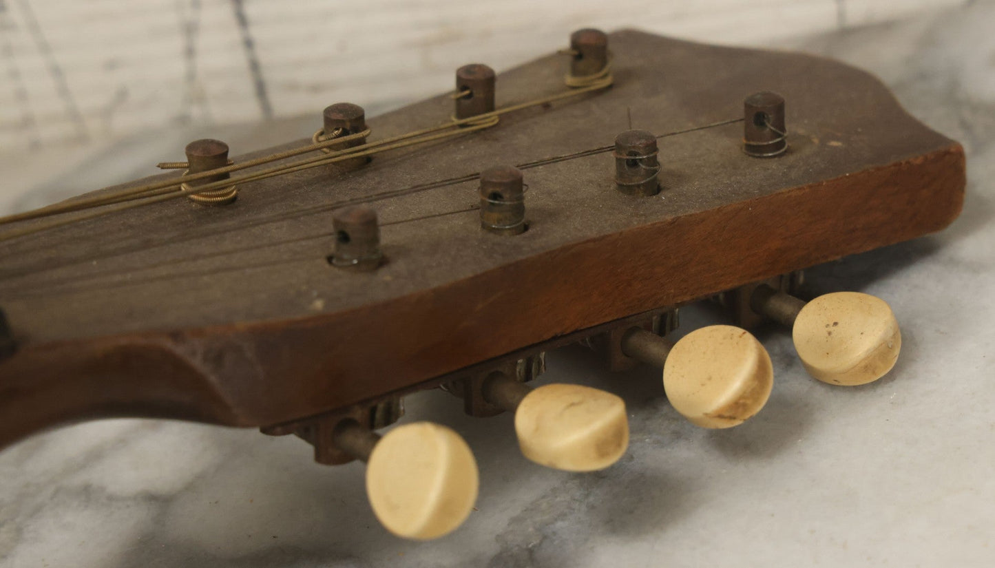Lot 066 - Vintage 8 String Mandolin Ukulele Banjo Mandolele, All Strings Present But Likely Needs Restrung, Tuning, Refurbishment, Not Tested, 22" Long