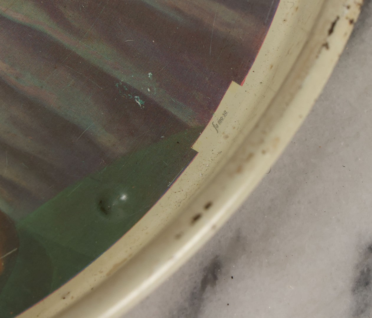 Lot 068 - Vintage Tecate Cerveza Estupenda Tin Lithograph Advertising Beer Tray, 13-1/8" Diameter