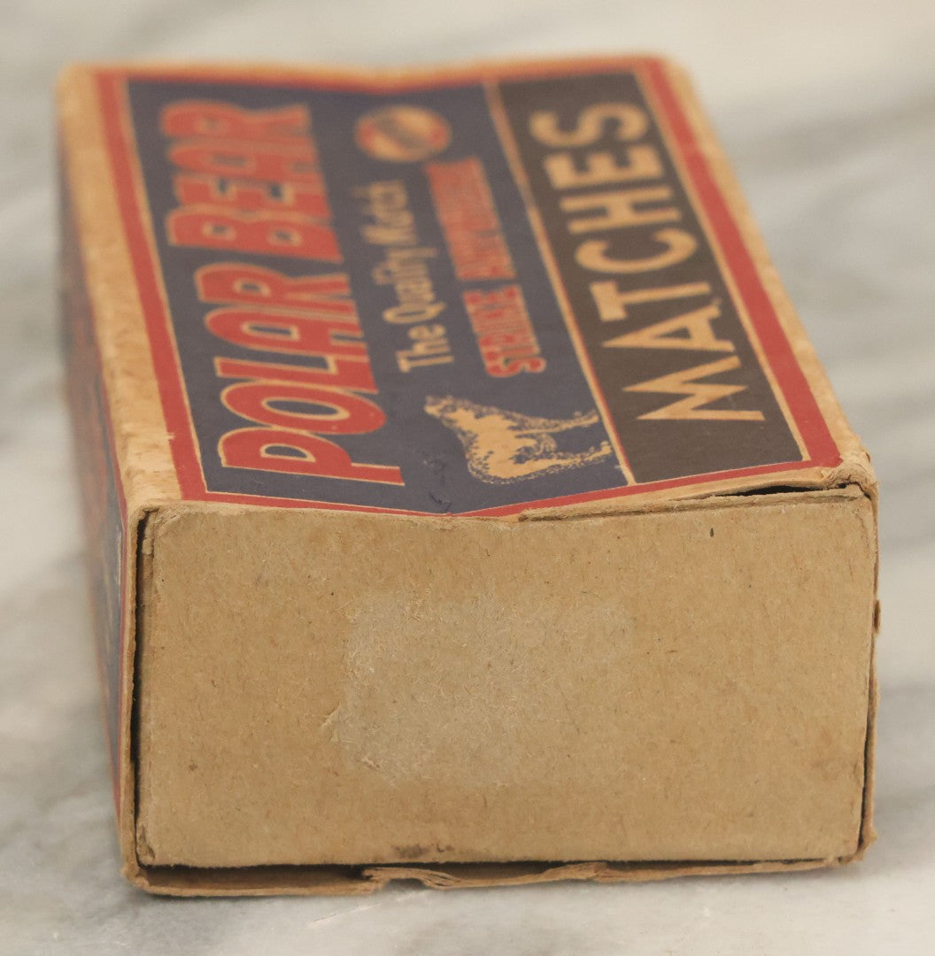 Lot 070 - Vintage Polar Bear Quality Strike Anywhere Matches Advertising Box By Griffin Grocery Co. Of Oklahoma, Texas And Arkansas, Box Empty