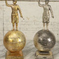 Lot 072 - Pair Of Vintage Automobile Club Michigan A.A.A. "Excellent Service And Safety Activity" Trophies, One In Gold Finish, One In Silver Finish, 10-1/4" Tall