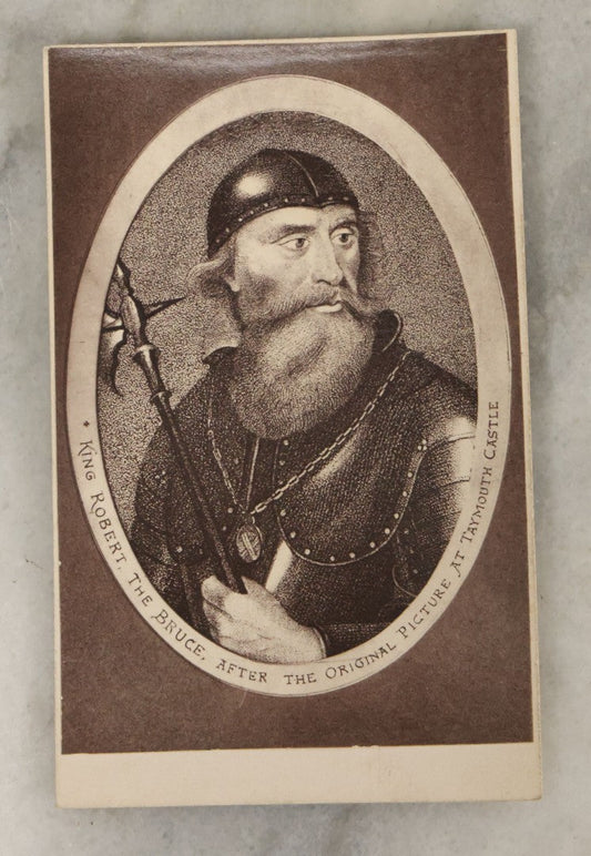 Lot 114 - Single Antique Carte De Visite C.D.V. Illustrated Album Filler Card Depicting King Robert, The Bruce, After The Original Picture At Taymouth Castle