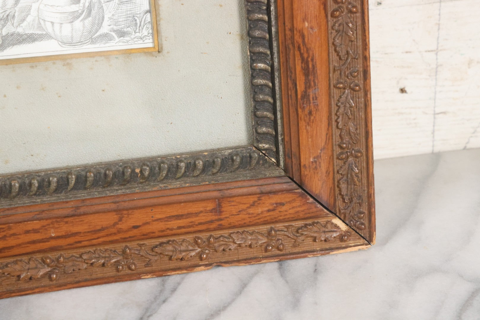 Lot 001 - Antique Hand Drawn Pencil Illustration After Johann Sadeler (Netherlands, 1550 - 1600) "The Sinful Humanity Before The Flood," Artist Signed Carl J. Brerdbach, Dated 1871, Lower Left, In Ornate Frame, 26-7/8" x 22-3/8"