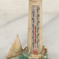Lot 111 - Vintage Cold Painted Cast Pot Metal Souvenir Lighthouse And Sailboat Thermometer From Golden Gate Bridge, San Francisco California