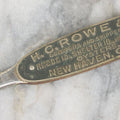 Lot 116 - Single Antique Advertising Letter Opener From H.C. Rowe And Co. Growers And Shippers Of Oysters, New Haven Connecticut, Manufactured By W.A. Anderson And Co., Germany