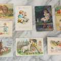 Lot 130 - Grouping Of Antique Embroidered "To My Mother" Postcard With Photo And Grouping Of 7 Antique Easter Postcards